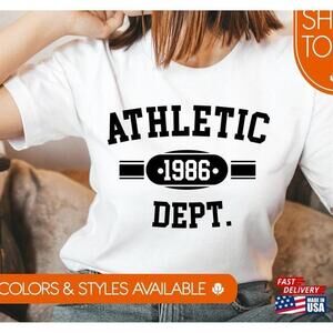 Athletic Department 1986 Tshirt Track Athlete Gift Coach Gifts Tee